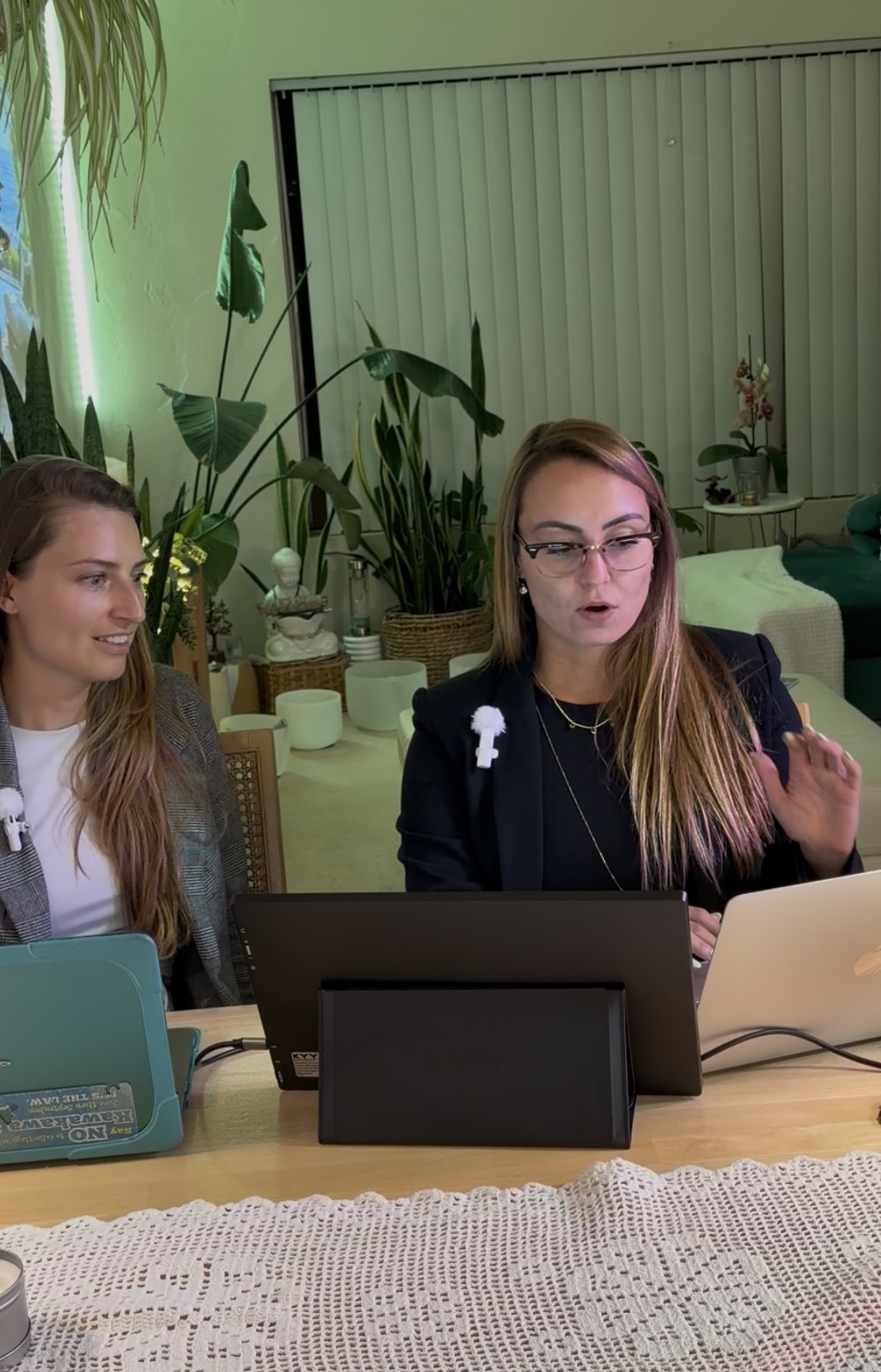 Danielle coaching Ellen — session in progress
