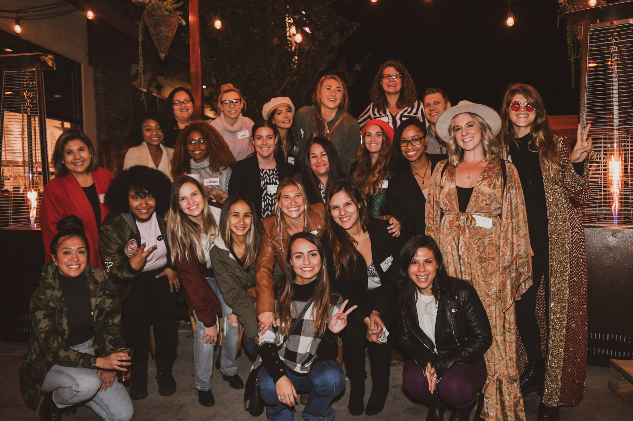 Audience at PowerFuel Damas outdoor networking event — San Diego