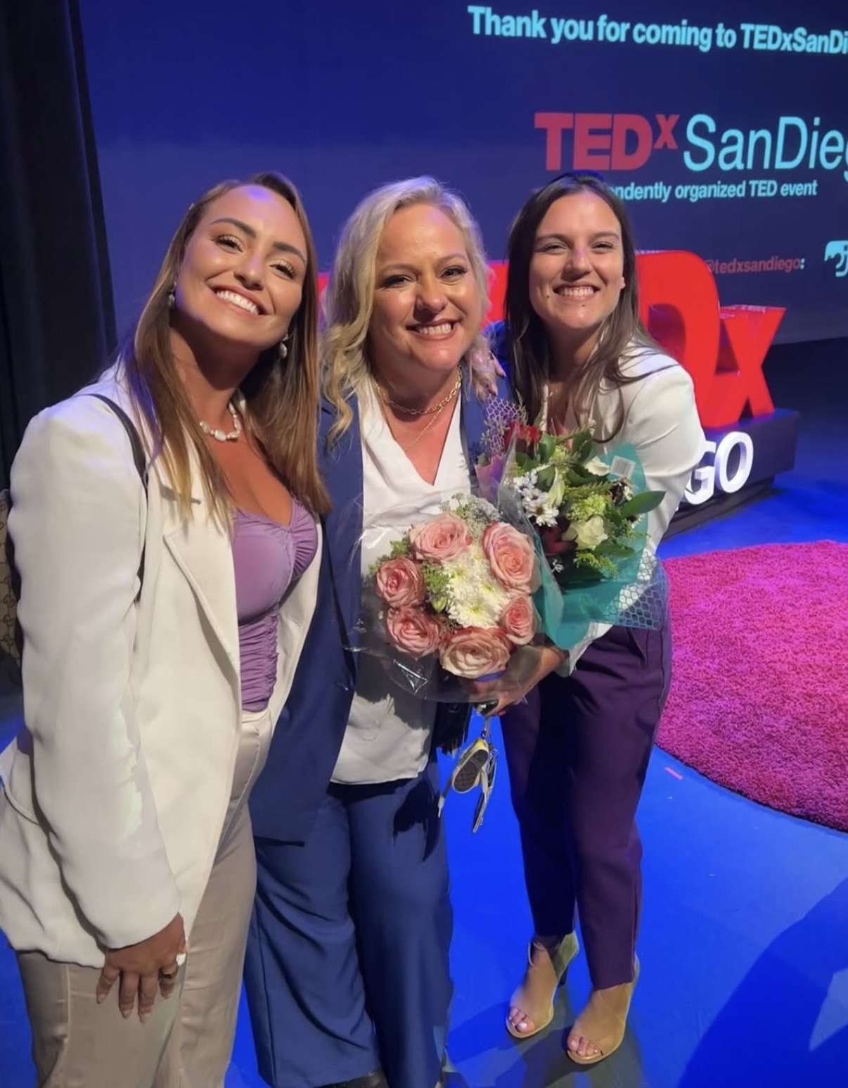 Danielle Vantini with Dr. Silvia Mah and Mayra at TEDxSanDiego
