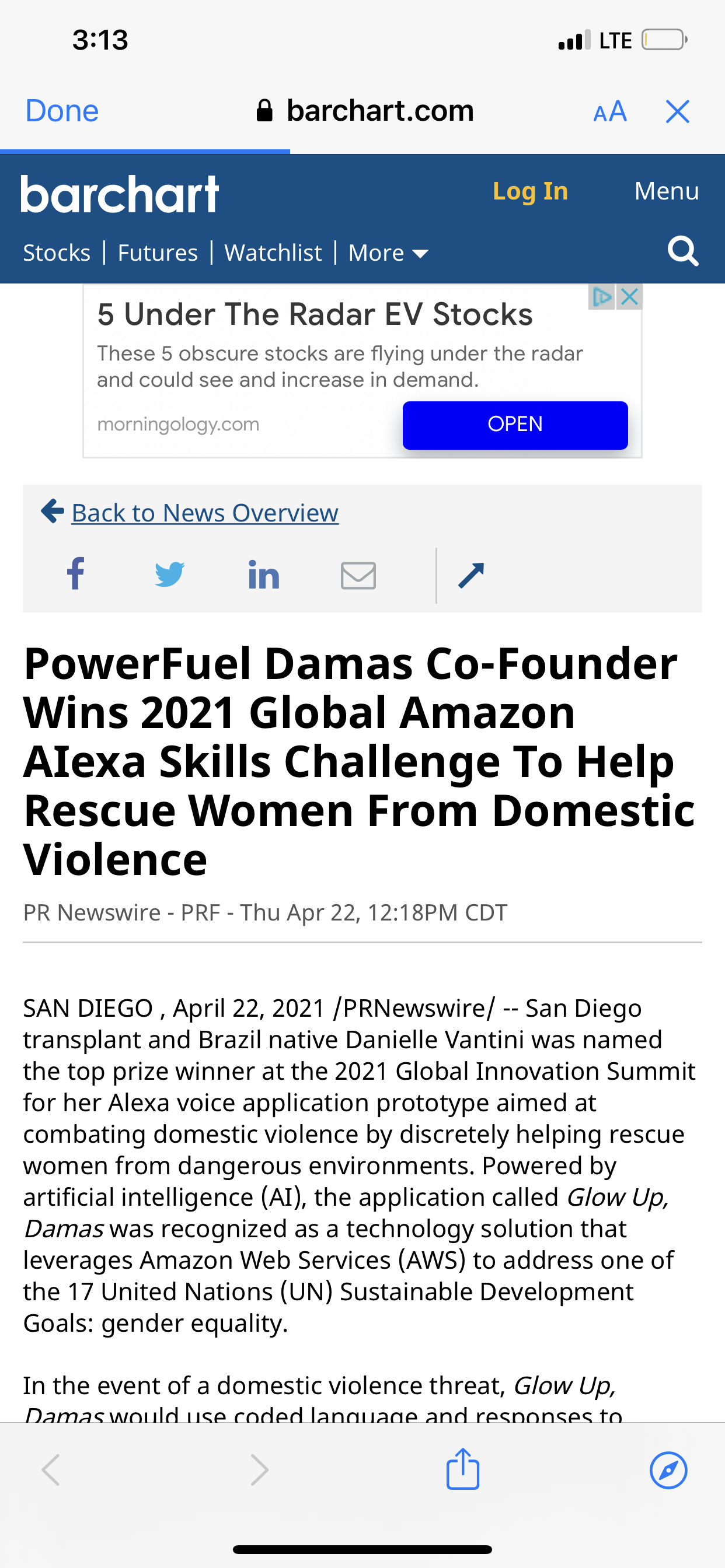 Danielle Vantini named top prize winner — Barchart coverage of 2021 Global Amazon Alexa Skills Challenge